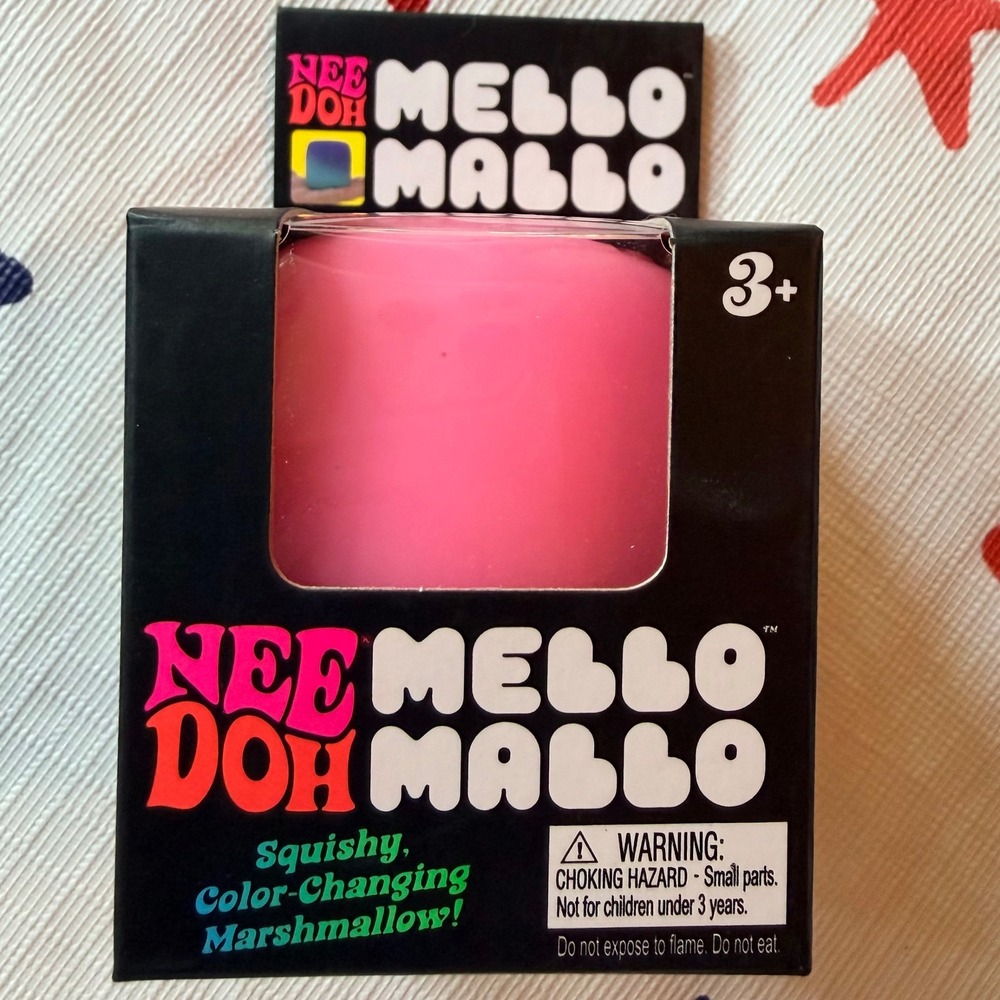 NeeDoh Mello Mallo Color Changing Squishy Pink Marshmallow Stress Toy Schylling